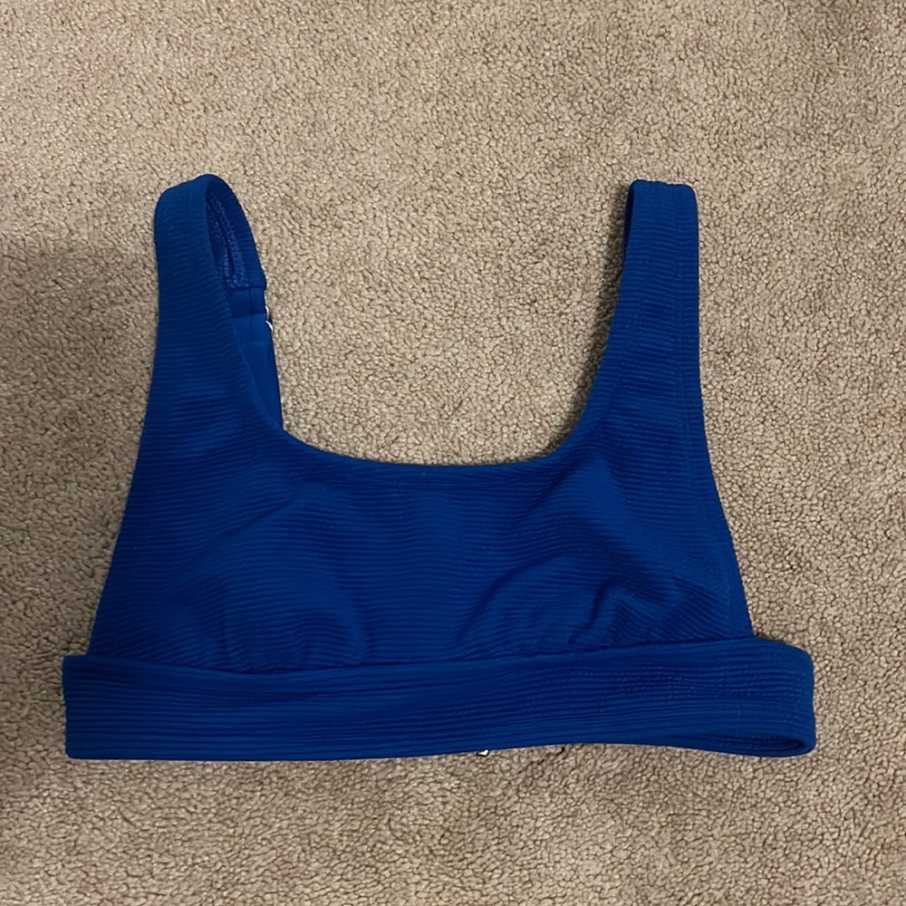 Blue bikini top